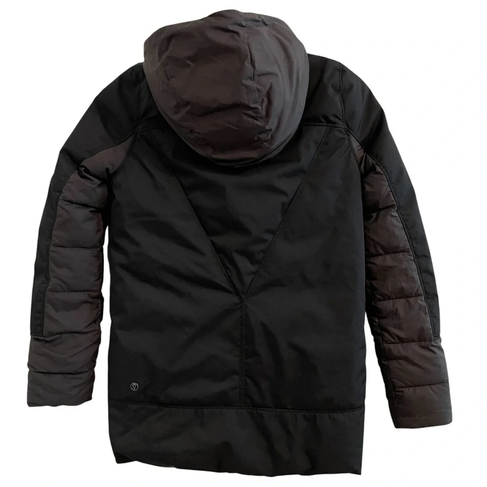 IVIVVA Black Gray Goose Down Filled Hooded Puffer Coat Youth Size 10